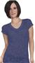 Cotton Heritage Ladies Classic Burn Out V-Neck Tee