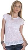 Cotton Heritage Ladies Paisley Crew Neck Tee