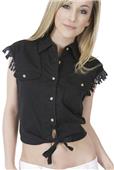 Cotton Heritage Ladies Sleeveless Biker Shirt