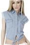 Cotton Heritage Ladies Sleeveless Biker Shirt 