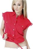 Cotton Heritage Ladies Sleeveless Biker Shirt
