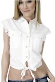 Cotton Heritage Ladies Sleeveless Biker Shirt