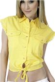 Cotton Heritage Ladies Sleeveless Biker Shirt