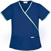 Cherokee Women's Fashion Mock Wrap Scrub Tops