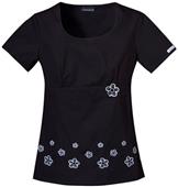Cherokee Women's Fashion Daisy Border Scrub Tops