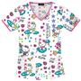 Cherokee Tooniforms Scribble Hello Kitty Scrub Top