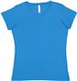 LAT Sportswear Ladies Fine Jersey V-Neck T-Shirt