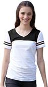 LAT Sportswear Jr V-Neck Football Tee