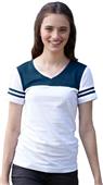 LAT Sportswear Jr V-Neck Football Tee