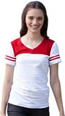 LAT Sportswear Jr V-Neck Football Tee