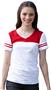 LAT Sportswear Jr V-Neck Football Tee
