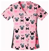 Cherokee Tooniforms Minnie Je T'aime Scrub Tops