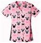 Cherokee Tooniforms Minnie Je T'aime Scrub Tops