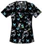 Cherokee Tooniforms Butterfly Bambi Scrub Tops