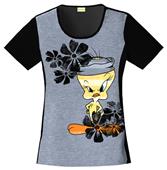 Cherokee Tooniforms Tweety Ahoy Scrub Tops