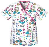 Cherokee Tooniforms Scribble Hello Kitty Scrub Top