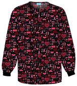 Cherokee Women's H.Q. Print Warm-Up Scrub Jackets