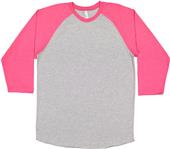 LAT Sportswear Adult 3/4 Sleeve Baseball T-Shirts LAT Sportswear Adult 3/4 Sleeve Baseball T-Shirts