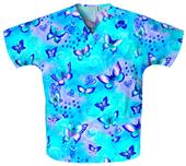 Cherokee Women's H.Q. Print V-Neck Scrub Tops Cherokee Women's H.Q. Print V-Neck Scrub Tops