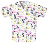 Cherokee Women's H.Q. Print V-Neck Scrub Tops