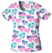 Cherokee Love This Life Scoop Neck Scrub Tops