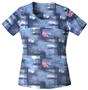 Cherokee Love This Life Scoop Neck Scrub Tops