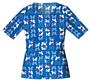 Cherokee Women's H.Q. Print Round Neck Scrub Tops