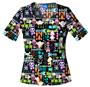 Cherokee Women's H.Q. Print V-Neck Scrub Tops