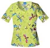 Cherokee Women's H.Q. Print V-Neck Scrub Tops