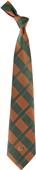 Eagles Wings NCAA Miami Woven Plaid Tie