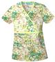 Cherokee Women's H.Q. Print Mock Wrap Scrub Tops