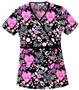 Cherokee Women's H.Q. Print Mock Wrap Scrub Tops