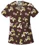 Cherokee Women's H.Q. Print Mock Wrap Scrub Tops