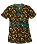 Cherokee Women's H.Q. Print Mock Wrap Scrub Tops
