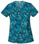Cherokee H.Q. Dora Enchantment Mock Wrap Scrub Top
