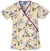 Cherokee Women's H.Q. Print Mock Wrap Scrub Tops Cherokee Women's H.Q. Print Mock Wrap Scrub Tops