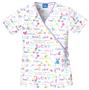Cherokee Women's H.Q. Print Mock Wrap Scrub Tops