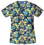 Cherokee Women's H.Q. Print Mock Wrap Scrub Tops