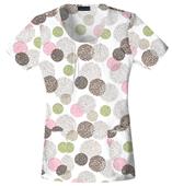 Cherokee Women's Basic Print Scoop Neck Scrub Top