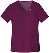 Cherokee Crossover V-Neck Pin-Tuck Scrub Top Cherokee Crossover V-Neck Pin-Tuck Scrub Top