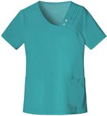 Cherokee Crossover V-Neck Pin-Tuck Scrub Top Cherokee Crossover V-Neck Pin-Tuck Scrub Top