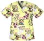Cherokee Women's Basic Print Mock Wrap Scrub Tops