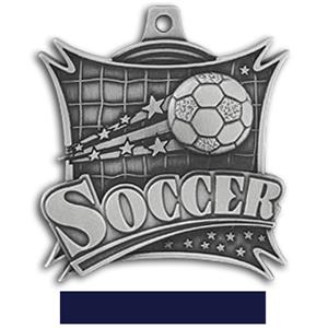 SILVER MEDAL/NAVY RIBBON