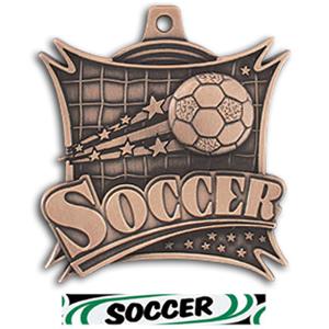 BRONZE MEDAL/DELUXE SOCCER RIBBON