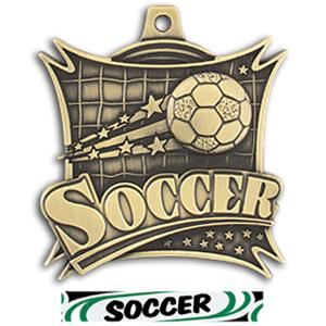 GOLD MEDAL/DELUXE SOCCER RIBBON