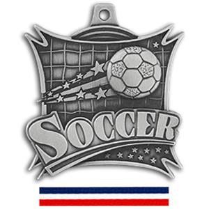 SILVER MEDAL/RED WHITE & BLUE RIBBON