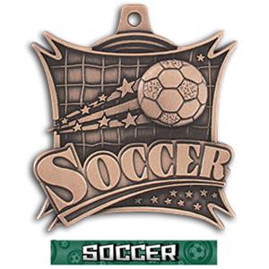 BRONZE MEDAL/GRAPHX  SOCCER RIBBON