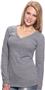 Royal Apparel Womens Triblend L/S V-Neck Tee