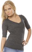 Royal Apparel Womens Deep V-neck 1/2 Sleeve