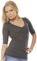 Royal Apparel Womens Deep V-neck 1/2 Sleeve
